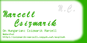 marcell csizmarik business card